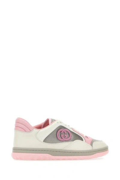 Shop Gucci Woman Multicolor Fabric And Leather Mac80 Sneakers