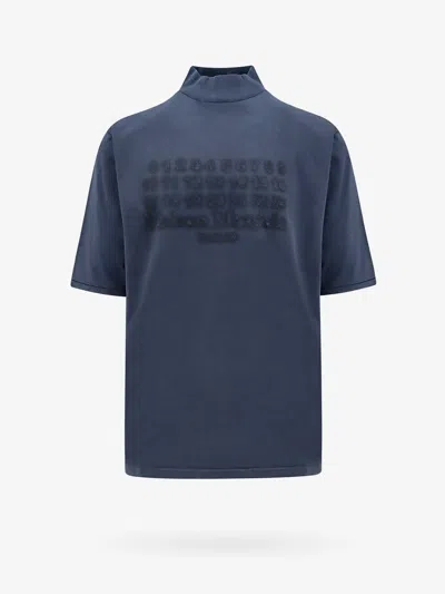 Shop Maison Margiela Man T-shirt Man Blue T-shirts