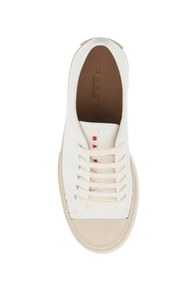 Shop Marni Leather Pablo Sneakers Men In White