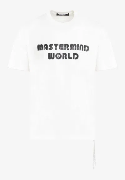 Shop Mastermind Aurora Crewneck T-shirt In White