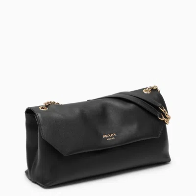 Shop Prada Black Leather Medium Shoulder Bag Women