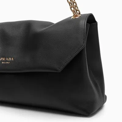 Shop Prada Black Leather Medium Shoulder Bag Women