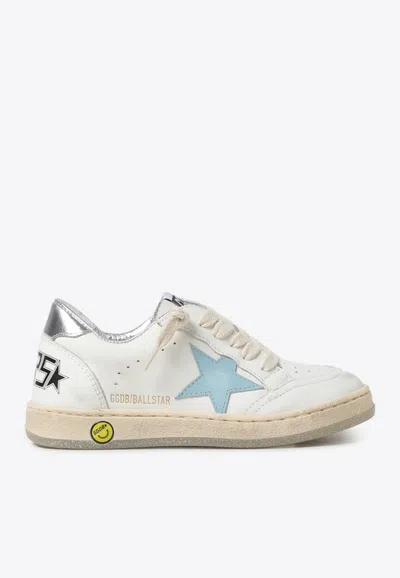 Shop Golden Goose Db Baby Girls Ball Star Leather Sneakers In White