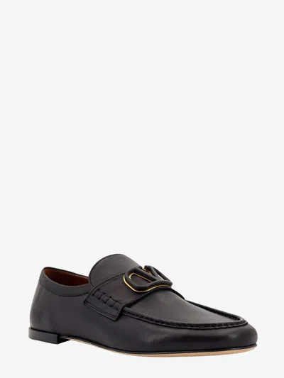 Shop Valentino Garavani Man Vlogo Signature Man Black Loafers