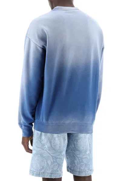 Shop Versace "gradient Medusa Sweatshirt Men In Multicolor