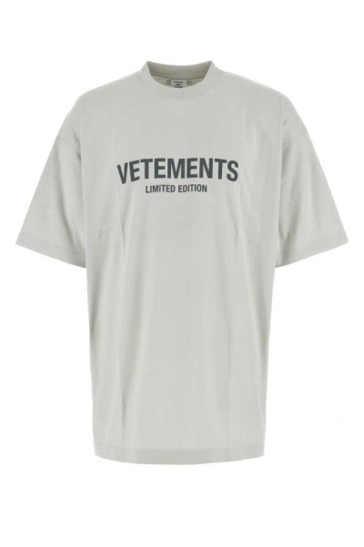 Shop Vetements Unisex Chalk Cotton Oversize T-shirt In White
