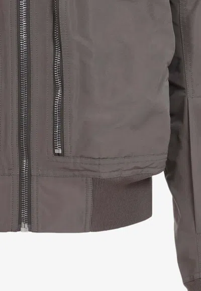 Shop Rick Owens Bauhaus Flight Bomber Jacket In Gray