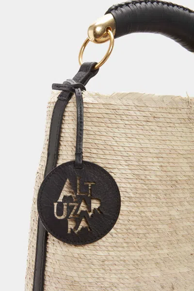 Shop Altuzarra 'watermill' Bag Metal Handle In Natural/black