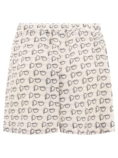 Shop Burberry B-motif Shorts In White