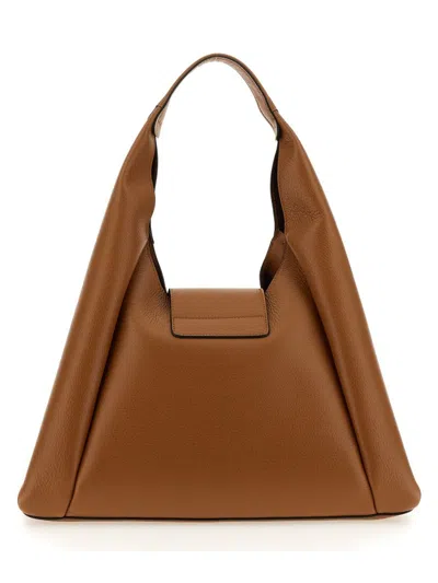 Shop Hogan Hobo Bag "h-bag" Medium In Brown