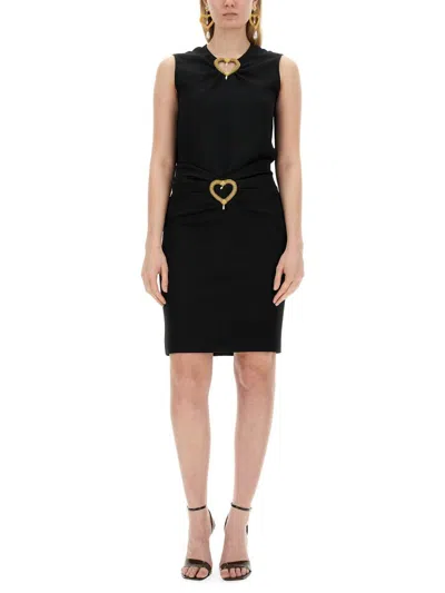 Shop Moschino "heart" Skirt In Black
