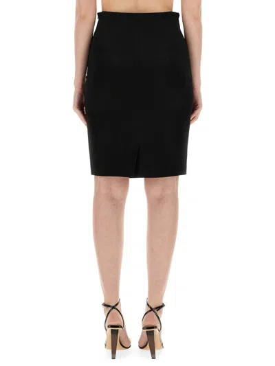Shop Moschino "heart" Skirt In Black