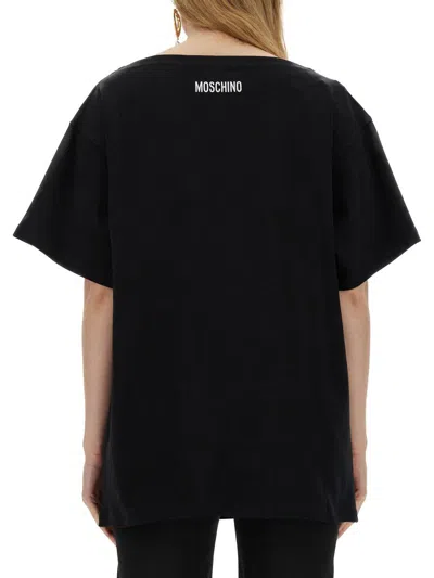 Shop Moschino Interlock Body Print T-shirt In Black