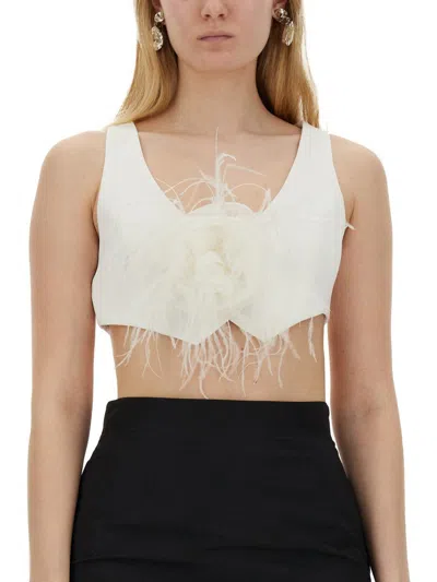 Shop Moschino Vests With Rose. In White