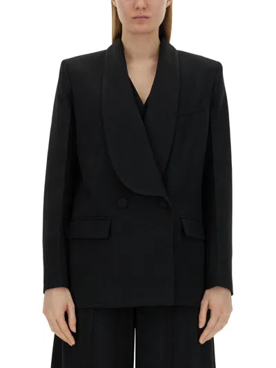 Shop Nina Ricci Double-breasted Jacket In Black