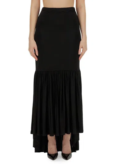 Shop Nina Ricci Jersey Skirt In Black