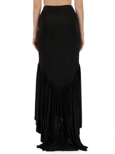 Shop Nina Ricci Jersey Skirt In Black