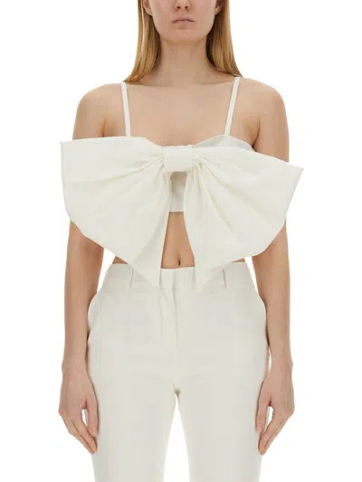 Shop Nina Ricci Top With Bow In White