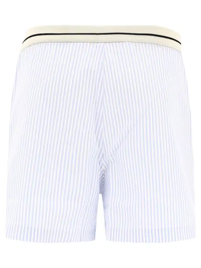 Shop Palm Angels Striped Boxer Shorts In Blue