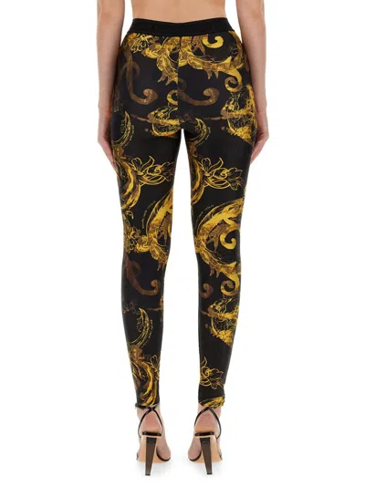 Shop Versace Jeans Couture Leggings With Print In Multicolour