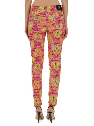 Versace Jeans Couture Skinny Fit Jeans In Multicolour