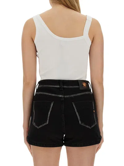 Shop Versace Jeans Couture Tank Top With Buckle In White