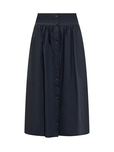 Shop Woolrich Poplin Skirt In Blue