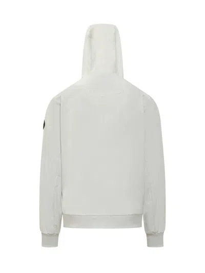 Shop Woolrich Soft Full Zipper Hoodie In White