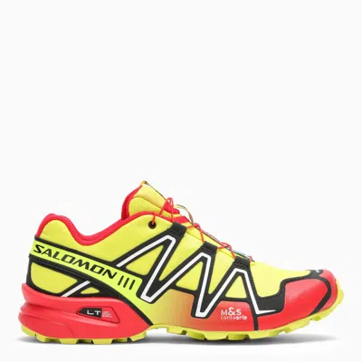 Shop Salomon Sneakers Speedcross 3 Sulphur Spring/high Risk Red/black In Multicolor