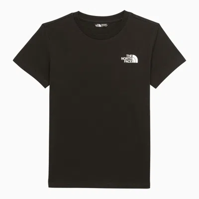 Shop The North Face Black Cotton Blend Crew-neck T-shirt With Logo