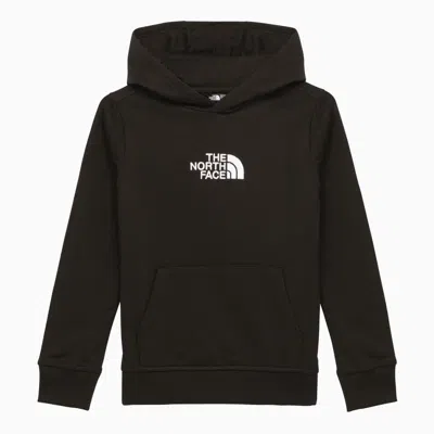 Shop The North Face Black Cotton Hoodie With Logo