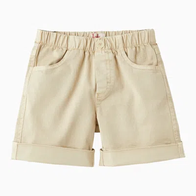 Shop Il Gufo Beige Cotton Bermuda Shorts