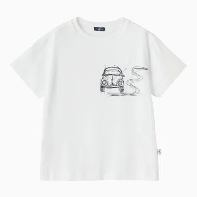 Il Gufo Embroidered-motif Cotton T-shirt In White