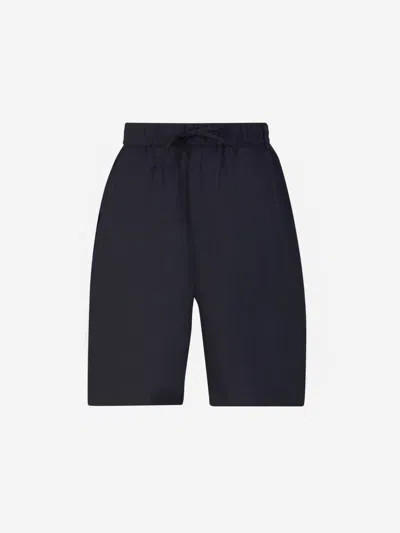 Shop Officine Generale Officine Générale Hank Wool Bermuda Shorts In Relaxed Design