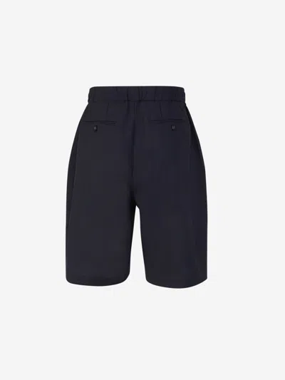 Shop Officine Generale Officine Générale Hank Wool Bermuda Shorts In Relaxed Design