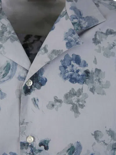 Shop Officine Generale Officine Générale Eren Cotton Shirt In Floral Motif