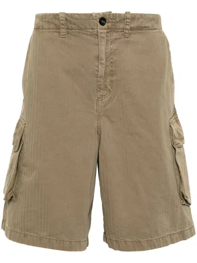 Shop Our Legacy Mount Shorts Clothing In Uniform Olive Herringbone