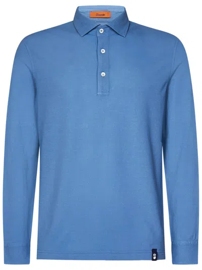 Shop Drumohr Polo Shirt In Azzurro