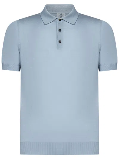 Shop Luigi Borrelli Polo Shirt In Azzurro