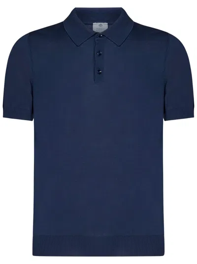 Shop Luigi Borrelli Polo Shirt In Blu