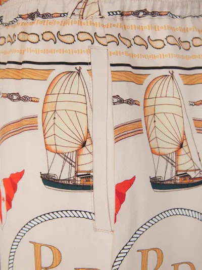 Shop Rhude Nautica Silk Bermuda Shorts In Nautical Motif