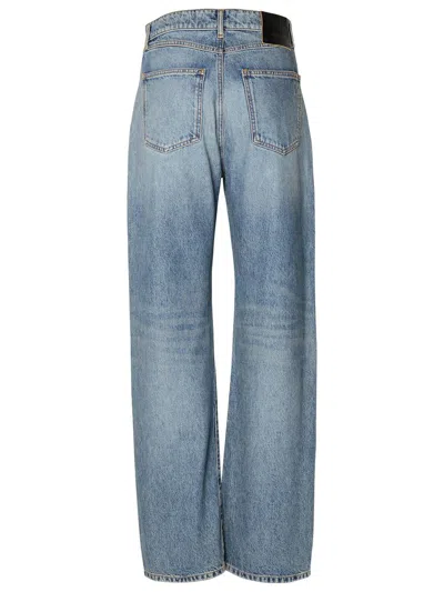Shop Sportmax Blue Cotton Jeans