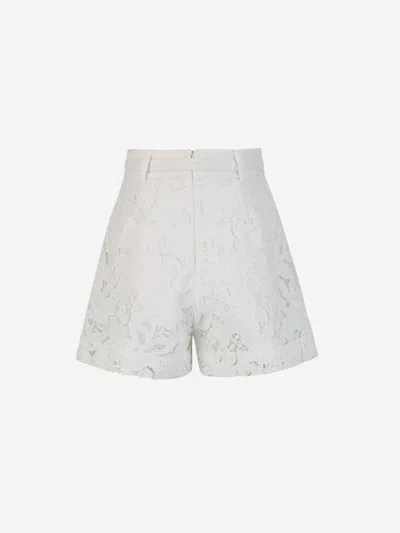 Shop Zimmermann Natura Lace Shorts In French Seams