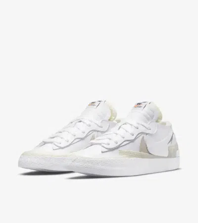 Shop Nike Blazer Low X Sacai Dm6443-100 Men's White Patent Leather Sneaker Shoes Jn69