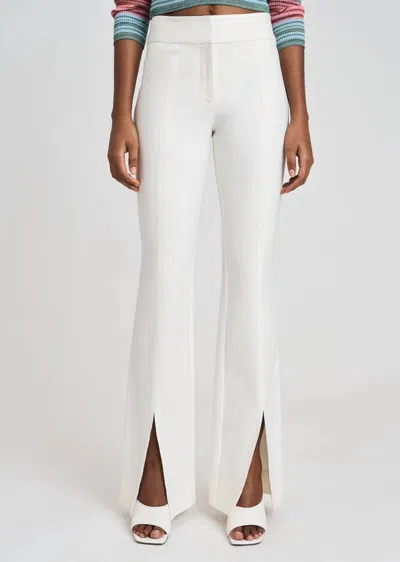 Shop Derek Lam 10 Crosby Maeve Front Slit Trousers In Soft White