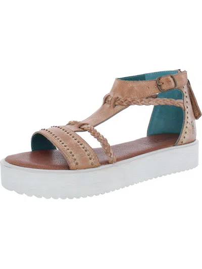 Shop Roan By Bed Stu Posey Ii Womens Leather Slingback Flatform Sandals In Multi