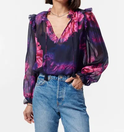 Shop Cami Nyc Sandy Blouse In Floral In Purple