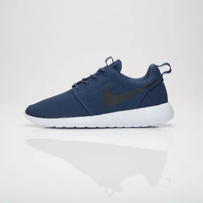 Shop Nike Roshe Run 511881-405 Men's Midnight Navy Low Top Casual Sneaker Shoes Ank13 In Blue