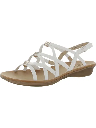Naturalizer Sierra Womens Faux Leather Ankle Strap Strappy Sandals In Multi