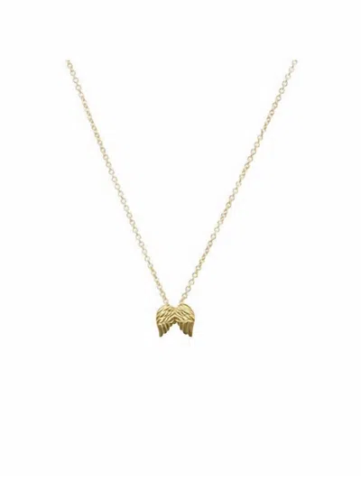 Shop Dogeared Guardian Angel Necklace In Gold